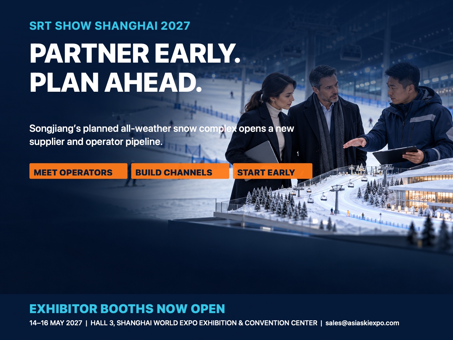 Songjiang’s Planned All-Weather Snow Complex Signals a New Shanghai Partnership Pipeline. Secure Your SRT SHOW SHANGHAI 2027 Booth.